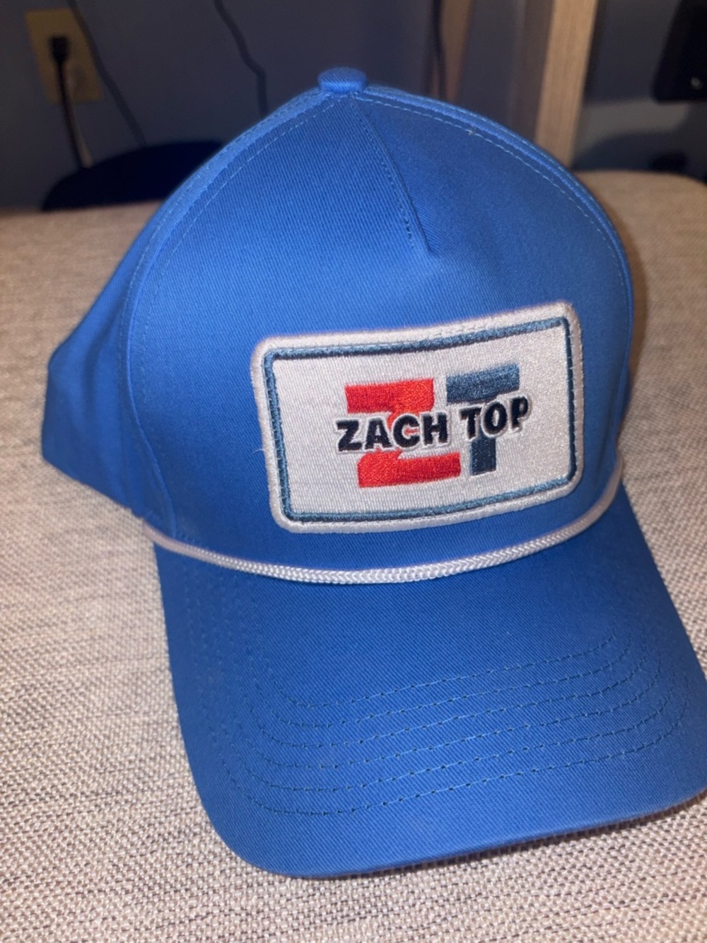 Zach Top Blue Patch Trucker Hat